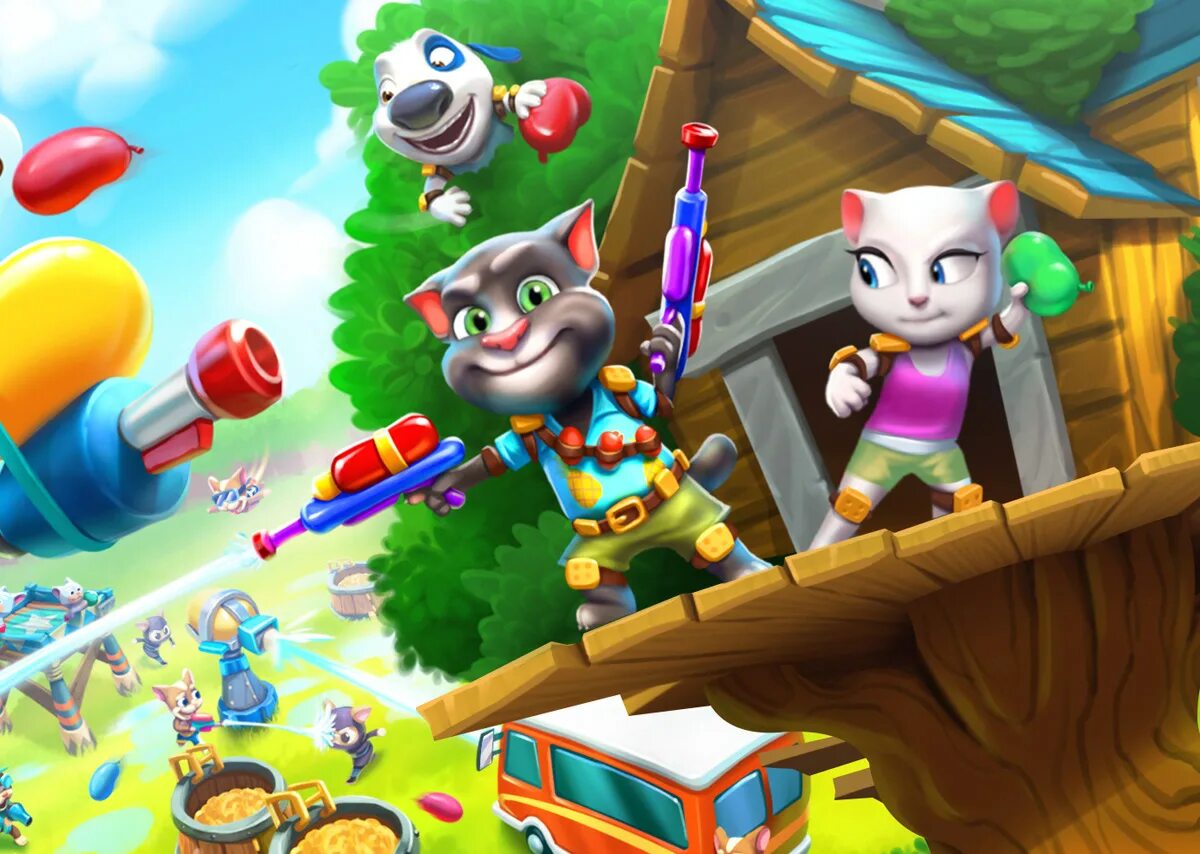 Когда появилась игра том. Игра водная битва Тома. Talking Tom игры. Талкинг том Камп. Говорящий том водная битва.