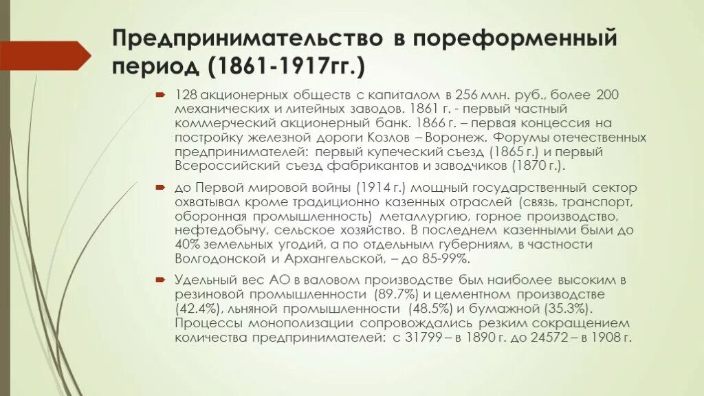 Срок предпринимательской деятельности