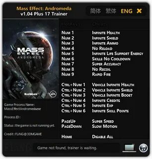 Mass effect legendary трейнер
