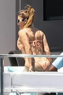 LARSA PIPPEN in Bikini at a Boat with Marcus Jordan in Miami 04/23/2023. 