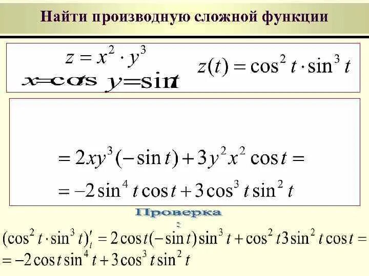 Сложная производная нескольких переменных. Вычислить производную сложной функции двух переменных. Производная сложной функции от двух переменных. Как найти производную двух переменных. Производная сложной функции многих переменных.