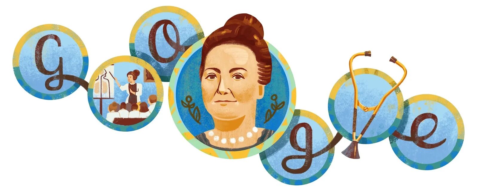 Пятидесяти семи лет. Сесилии. Google Doodle. Cecilia pingve.