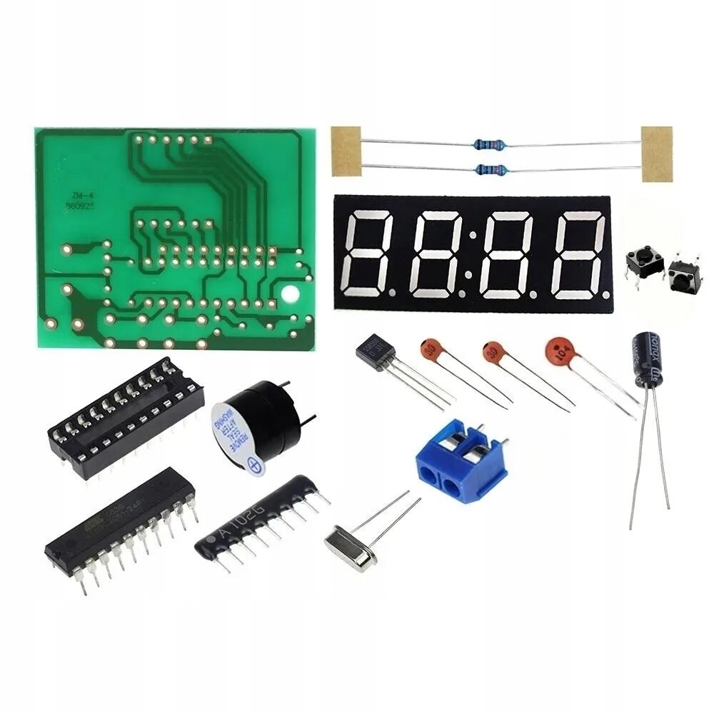 Наборы электронных устройств. Набор часы at89c2051 led. c51 набор цифровых электронных часов. электронные часы c51 на at89c2051, diy kits. набор diy kit at89c2051 электронные часы ysz-4-2 3-6v.