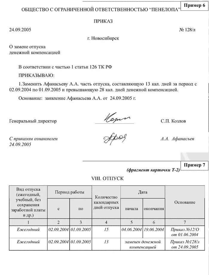 Форма приказа на компенсацию за неиспользованный отпуск образец. Форма приказа на компенсацию отпуска. В приказе об увольнении компенсация за неиспользованный отпуск. Распоряжение о замене отпуска денежной компенсацией образец. Денежная компенсация части ежегодного отпуска