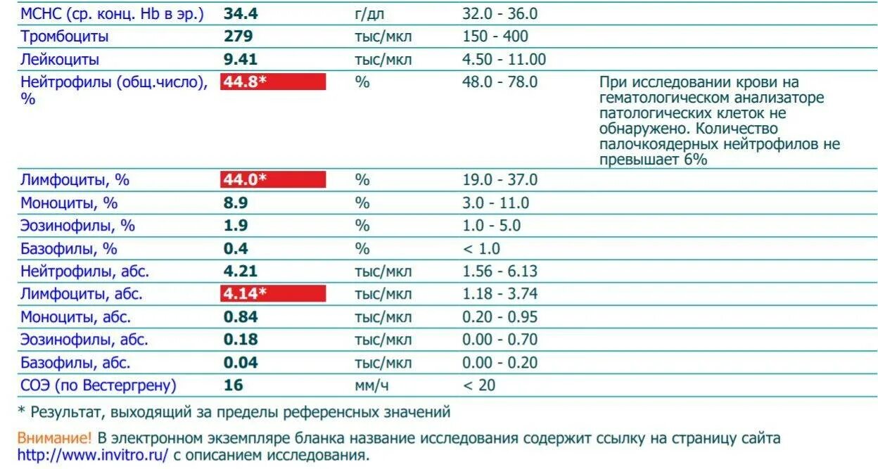 Повышенные относительные лимфоциты в крови у женщин