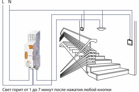 Высота светильников на лестнице