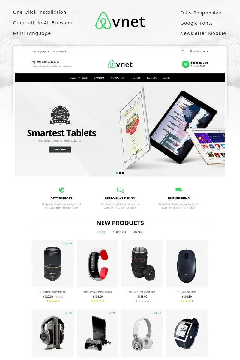 Шаблоны OCSTORE адаптивные. Шаблоны опенкарт. Electronic Store Template. Template for OPENCART.