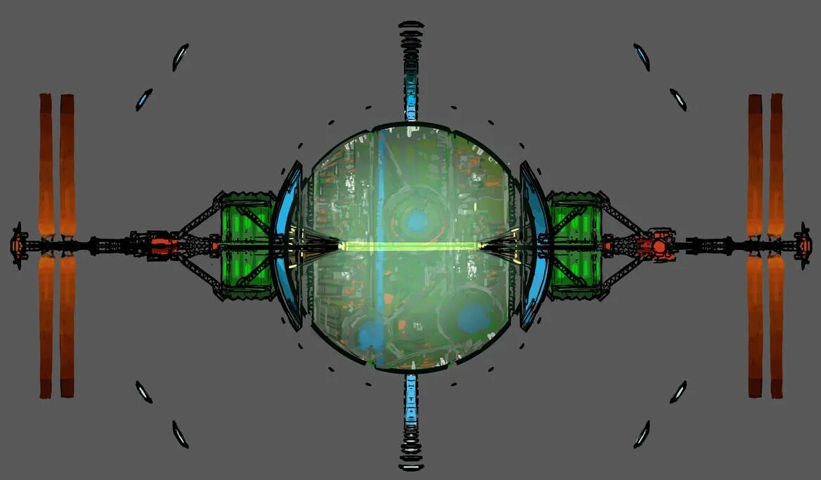 Сфера рс. Сфера бернала. космическая колония. сфера бернала остров 1. sci fi sphere.