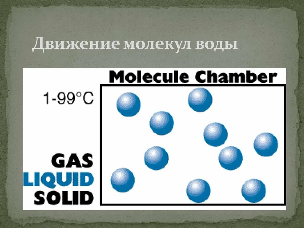 Особенности расположения молекул в жидкости Презентация к открытому уроку "Агрегатные состояния"