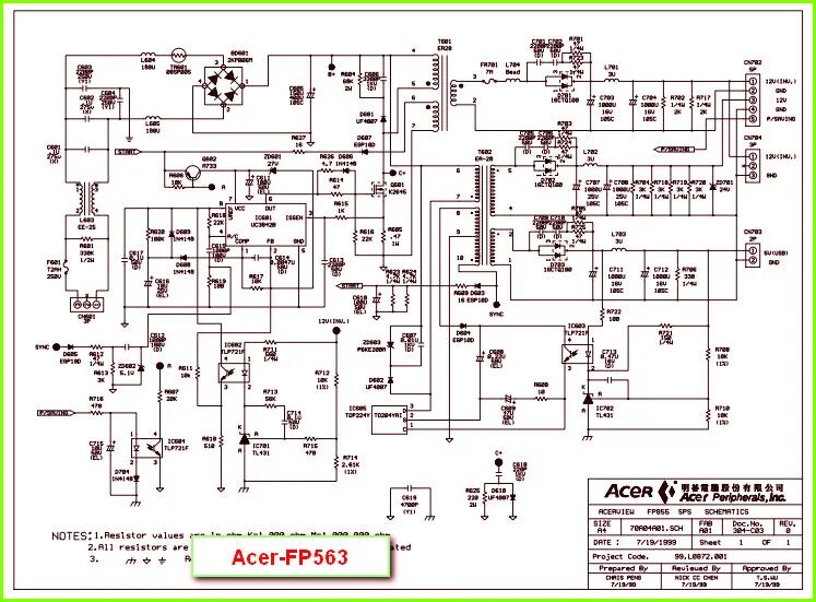 Монитор acer схема. Блок питания монитора асер схема v223w. acer al1916 схема блока питания. бп монитора al 1716. acer al1716a плата питания.