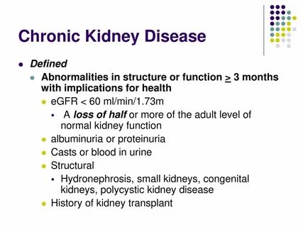 Chronic kidney disease