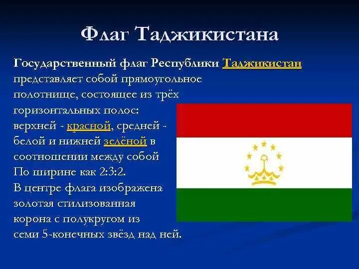 Флаг Таджикистана. Национальный флаг Республики Таджикистан. Флаг Республики Республики Таджикистан. Доклад про Таджикистан. Что обозначает таджикский