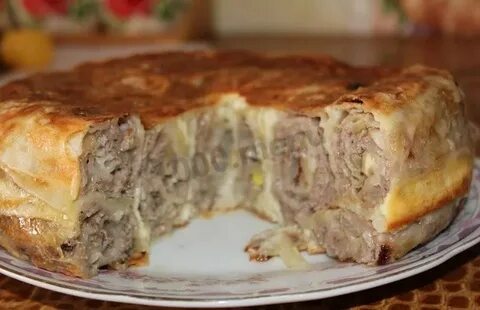 Фарш в духовке с заливкой