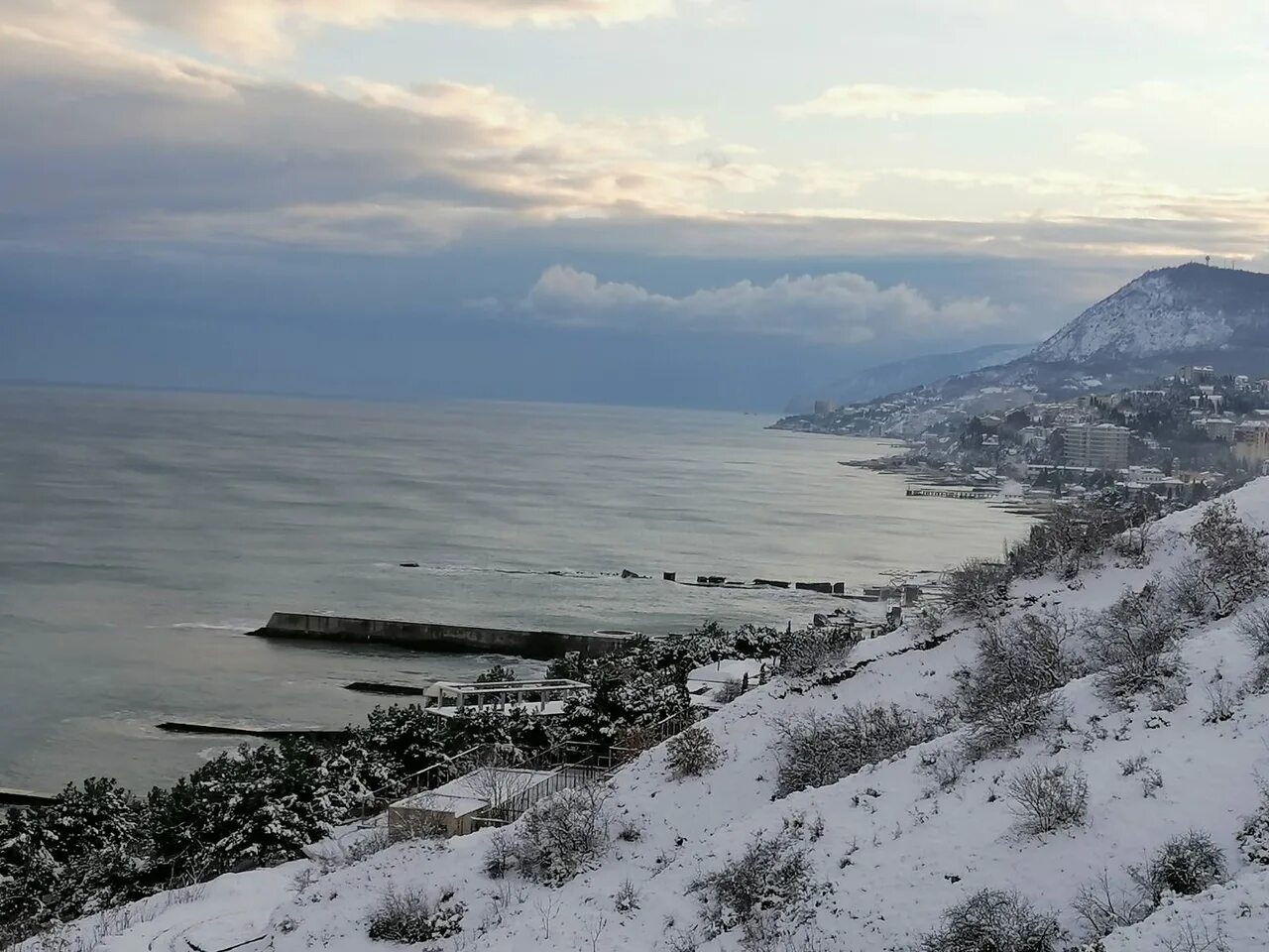В крыму зимой тепло