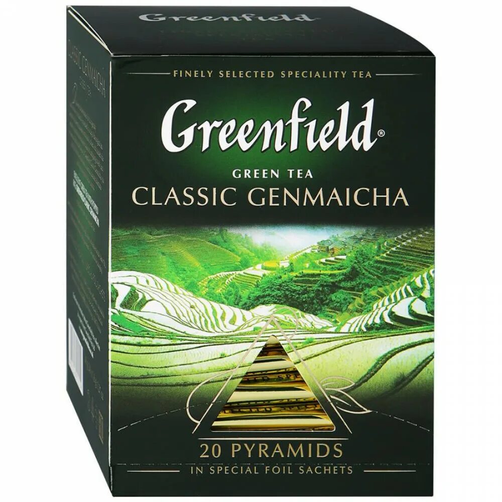 Greenfield Classic Genmaicha. Чай Greenfield Classic Genmaicha. Чай Гринфилд "Классик Генмайча" пирамидки. Classic Genmaicha чай воздушный рис. Гринфилд это