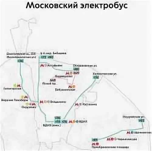 Схема маршрута электробуса. Схема маршрута электробуса
