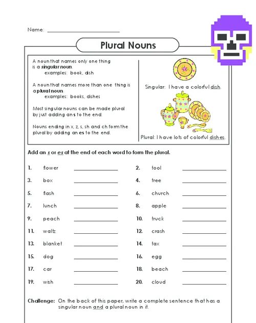 Plurals Worksheets for Kids 3 класс. Задания на plural Nouns. Plural form of Nouns упражнения. Упражнения на singular and plural Nouns. Dish plural