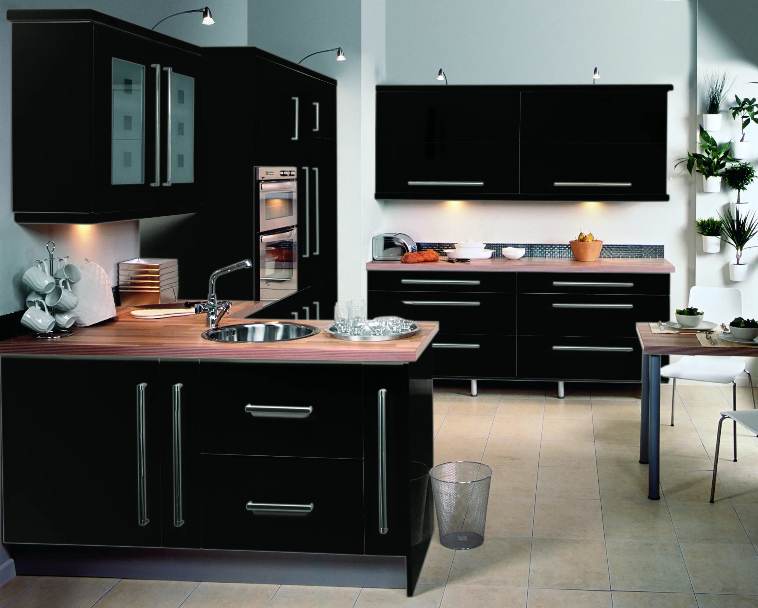 Черные кухни. Кухонная мебель черного цвета. Кухня в черных тонах. Кухня в черном цвете.