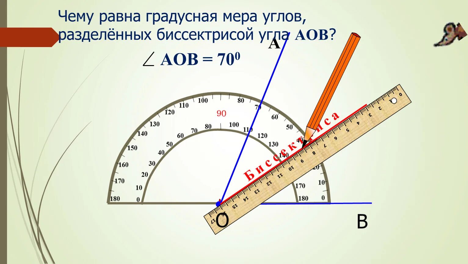 Определи градусную меру следующих углов