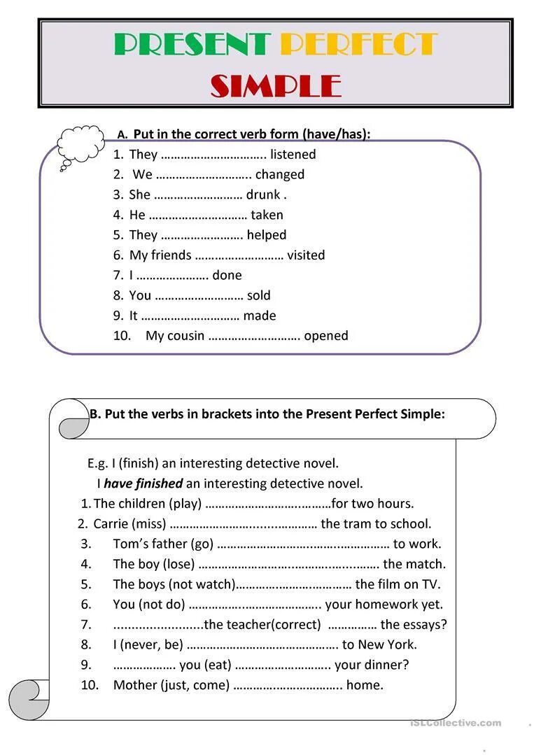 Perfect liveworksheets