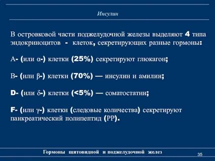 Инсулин выделяет железа