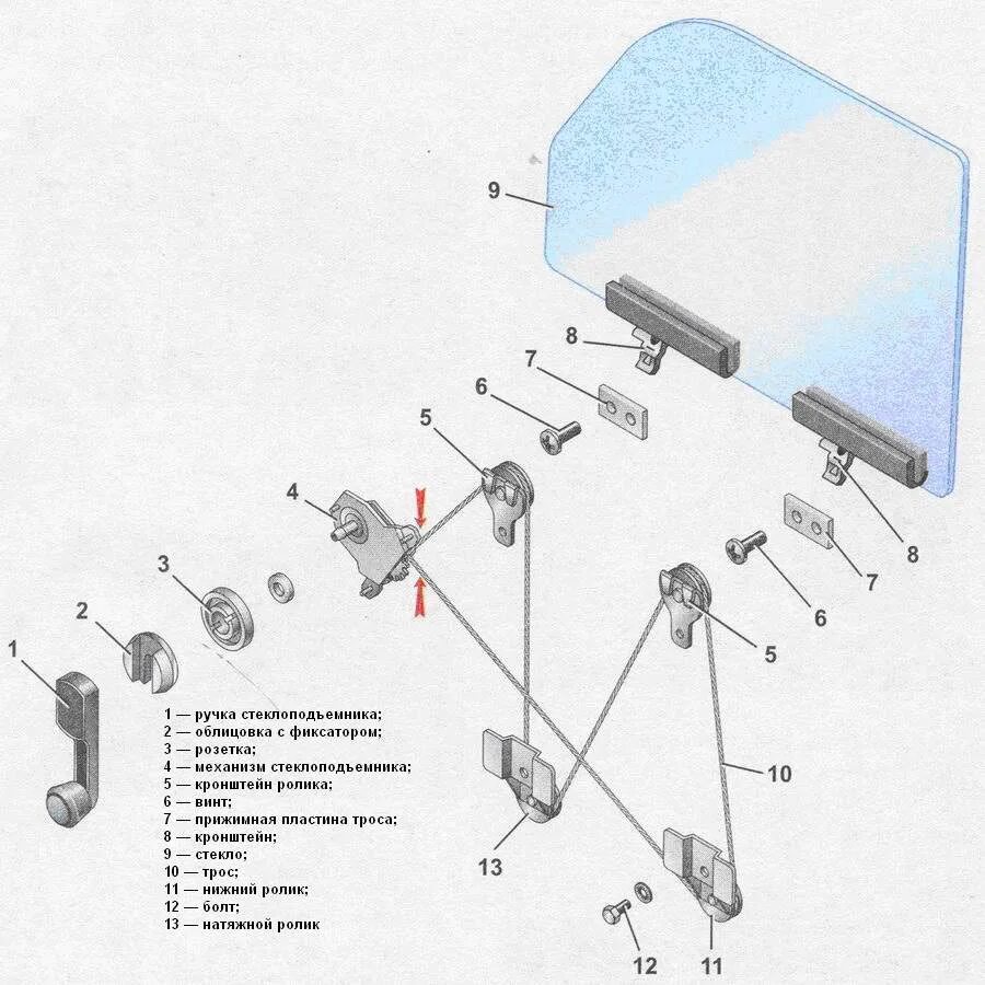 Стеклоподъемник ваз 2107 левая дверь. Схема механического стеклоподъёмника ВАЗ-2107. Схема троса стеклоподъёмника ВАЗ 2107. Стеклоподъёмник ВАЗ 2107 передний механический схема. Схема передних стеклоподъёмников ВАЗ 2107.