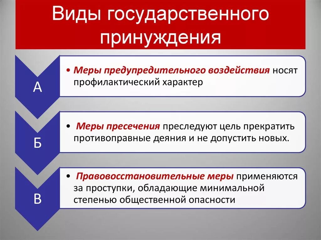 Принуждение в публичном праве. Виды государственного принуждения. Меры государственного принуждения. Виды мер государственного принуждения. Формы государственного принуждения.