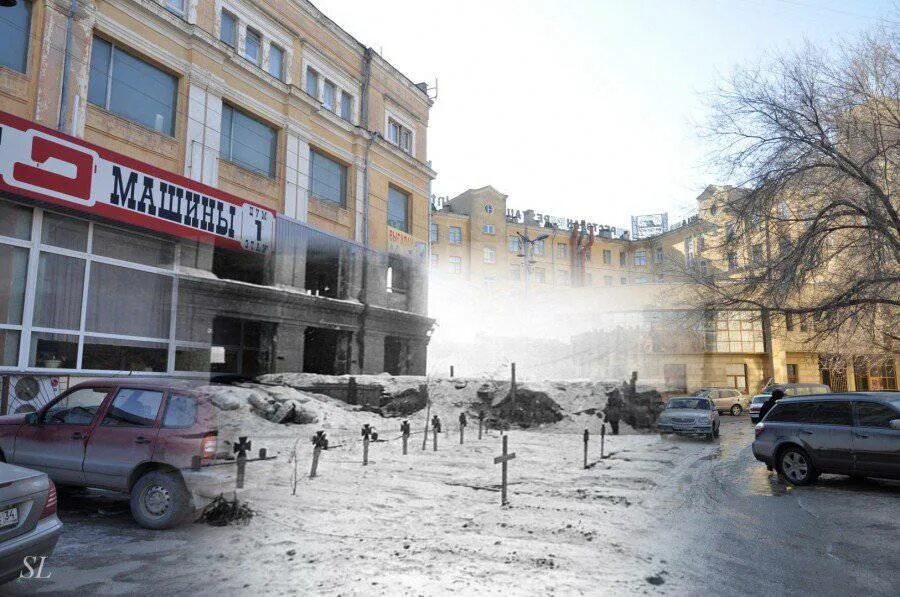 Сталинграда 23 волгоград. Универмаг сталинград сейчас. универмаг сталинград 1942. сталинград волгоград связь времен.