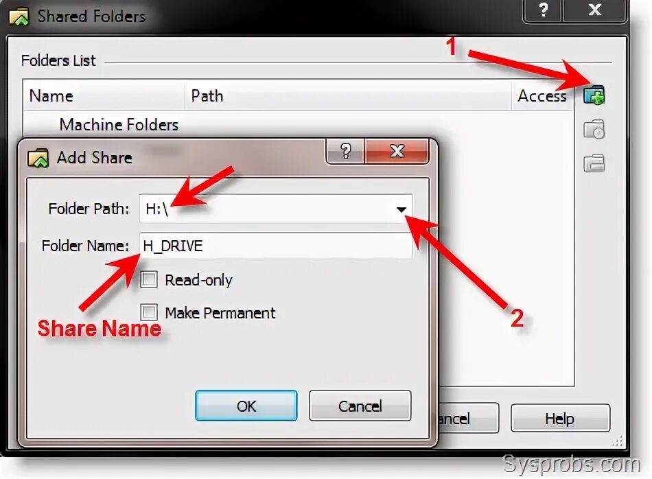 Linux sharing folders