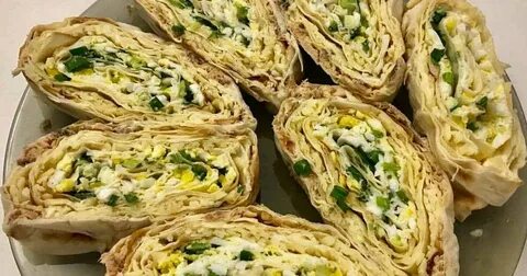 Постный рулет из лаваша