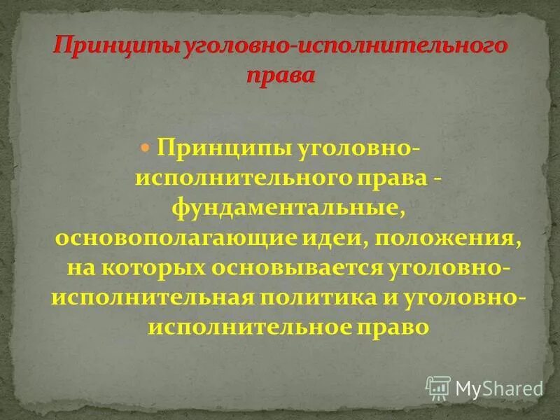 Принципы уголовно исполнительной системы. Принципы уголовно исполнительной системы