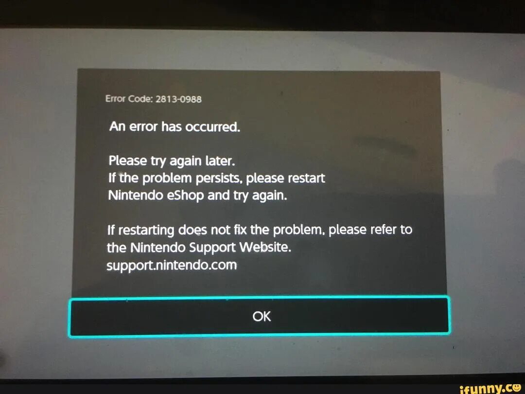 Nintendo switch коды ошибок