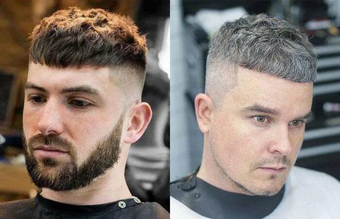 Textured Crop hair styles for boys and men Caesar haircut, Mens haircuts short, 