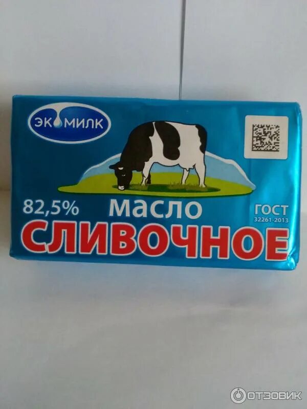 Масло сливочное Экомилк традиционное 82.5%, 380г БЗМЖ купить в Екатеринбурге с