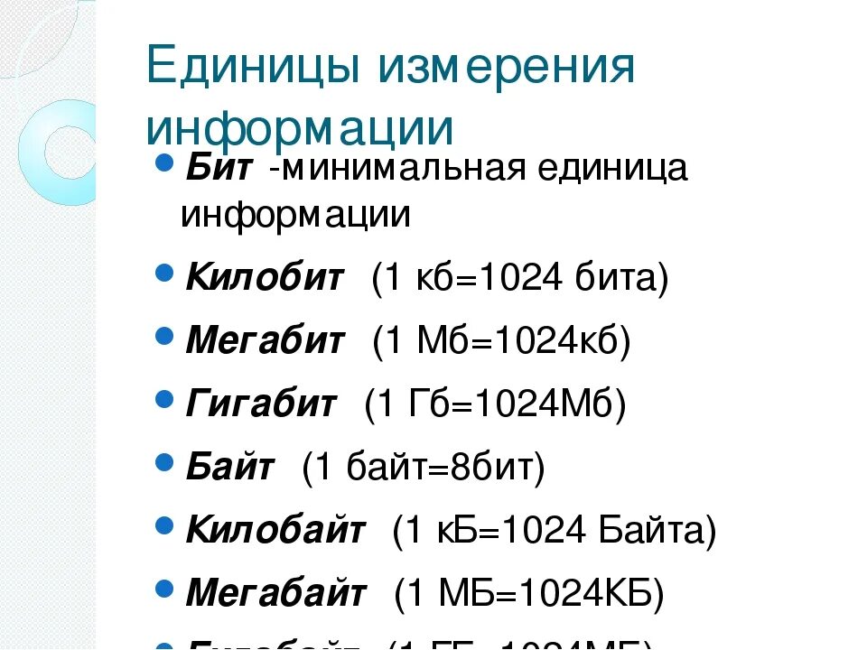 Производные единицы измерения информации таблица. Единицы измерения инфо. Единицы измерения информацииэ. ЕДИНИЦЫИЗМЕРЕНИЯ информац.