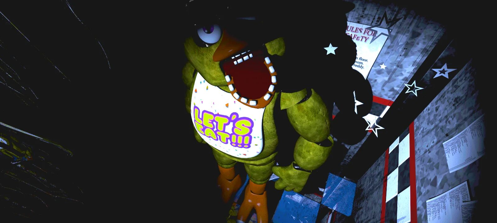 Fnaf 1 nights. Чика на камере ФНАФ 1. Five Nights at Freddy's 1 чика. Камеры ФНАФ 1. Чика в двери ФНАФ 1.