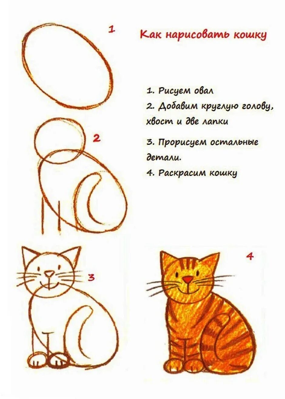 Как нарисовать кошку 2 класс. Как нарисовать кошку. поэтапное рисование кошки для дошкольников. этапы рисования кошки. схема рисования кота для детей дошкольного возраста.