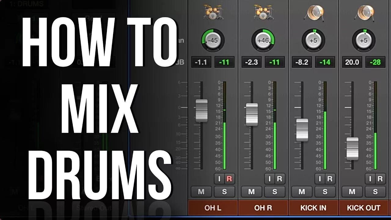 Drum Mix. How to Pan Drums. Kick Drum in\out. Drum panning. Mix level