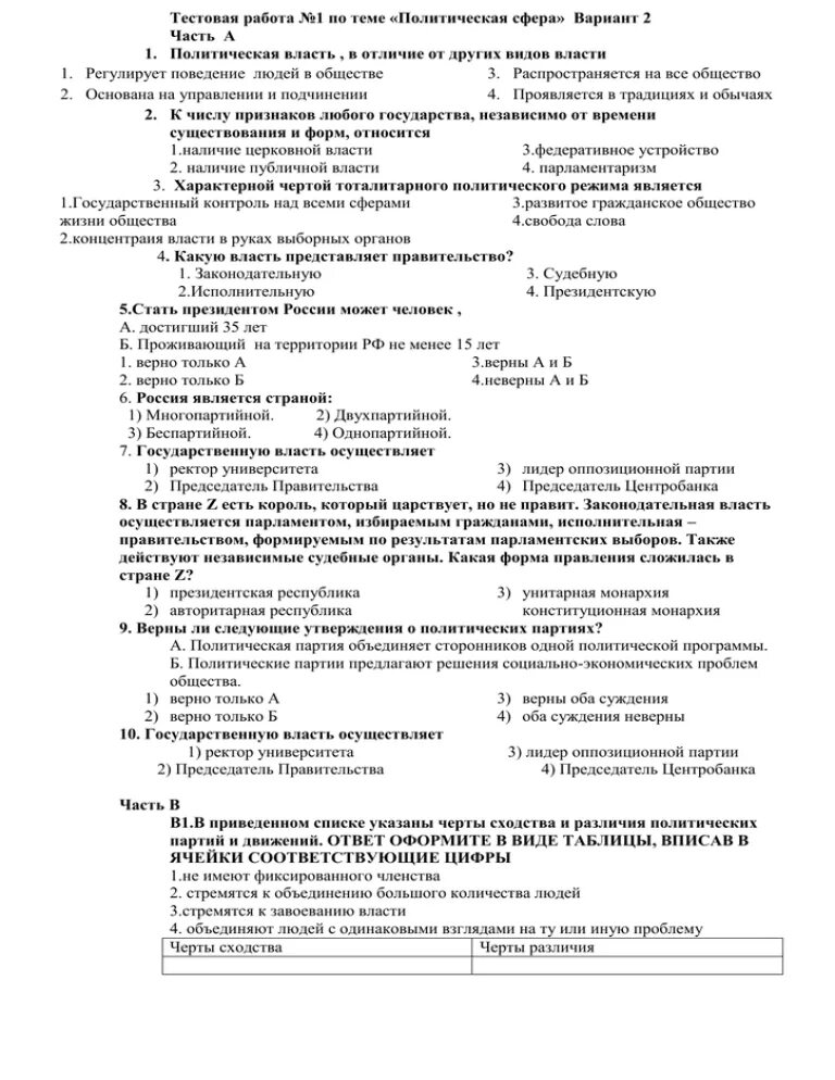 Контрольная работа по теме политическая сфера. Политическая сфера тест. Политическая сфера общества контрольная работа. Тест политическая сфера 11 класс.