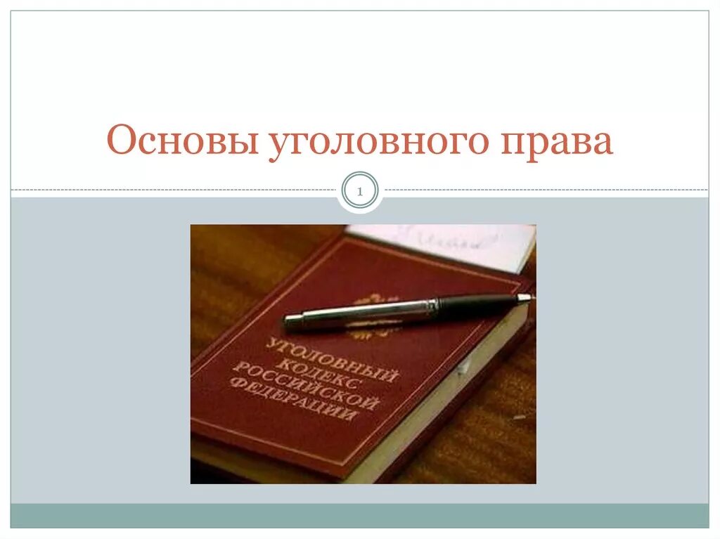 Основы уголовно. Уголовное право основы.