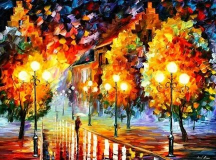 Пейзаж яркими красками