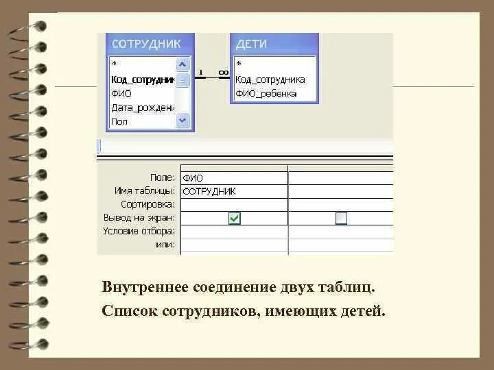 Внутреннее соединение в запросе. Запрос с соединением таблиц access. Запрос с несколькими таблицами access. Запрос соединения двух таблиц. Соединитель в access.