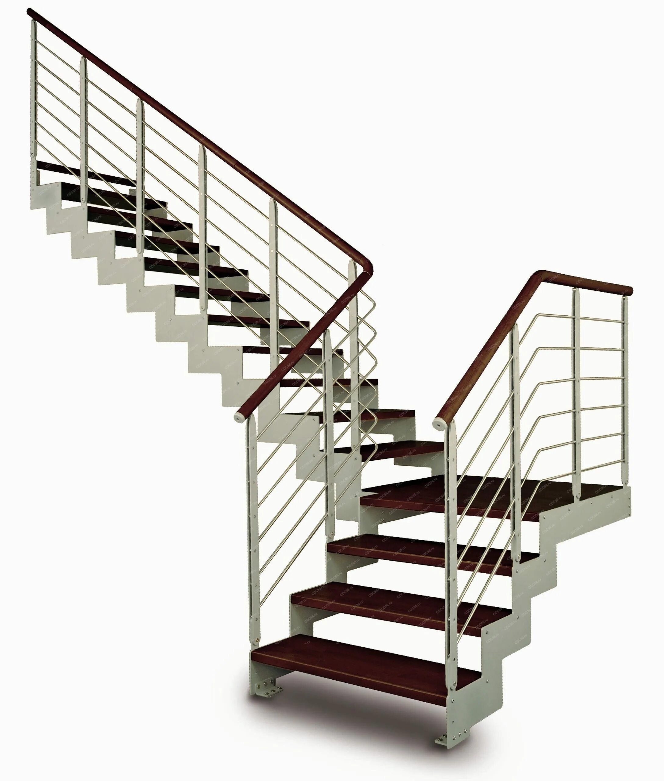 Лестница сварная h= 3500 (половица 800, s=2.0) с перилами. Металлическая лестница. Лестница из металлокаркаса. Лестница на металлическом каркасе. Купить лестница твери