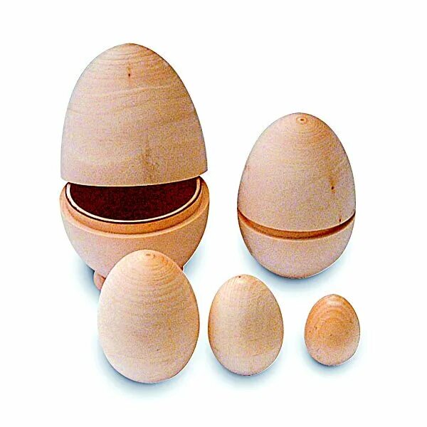 Игрушка "яйцо-Матрешка" (5 в 1) д-019. Деревянные яйца. Яйцо деревянное разборное. Яйцо деревянное заготовка.