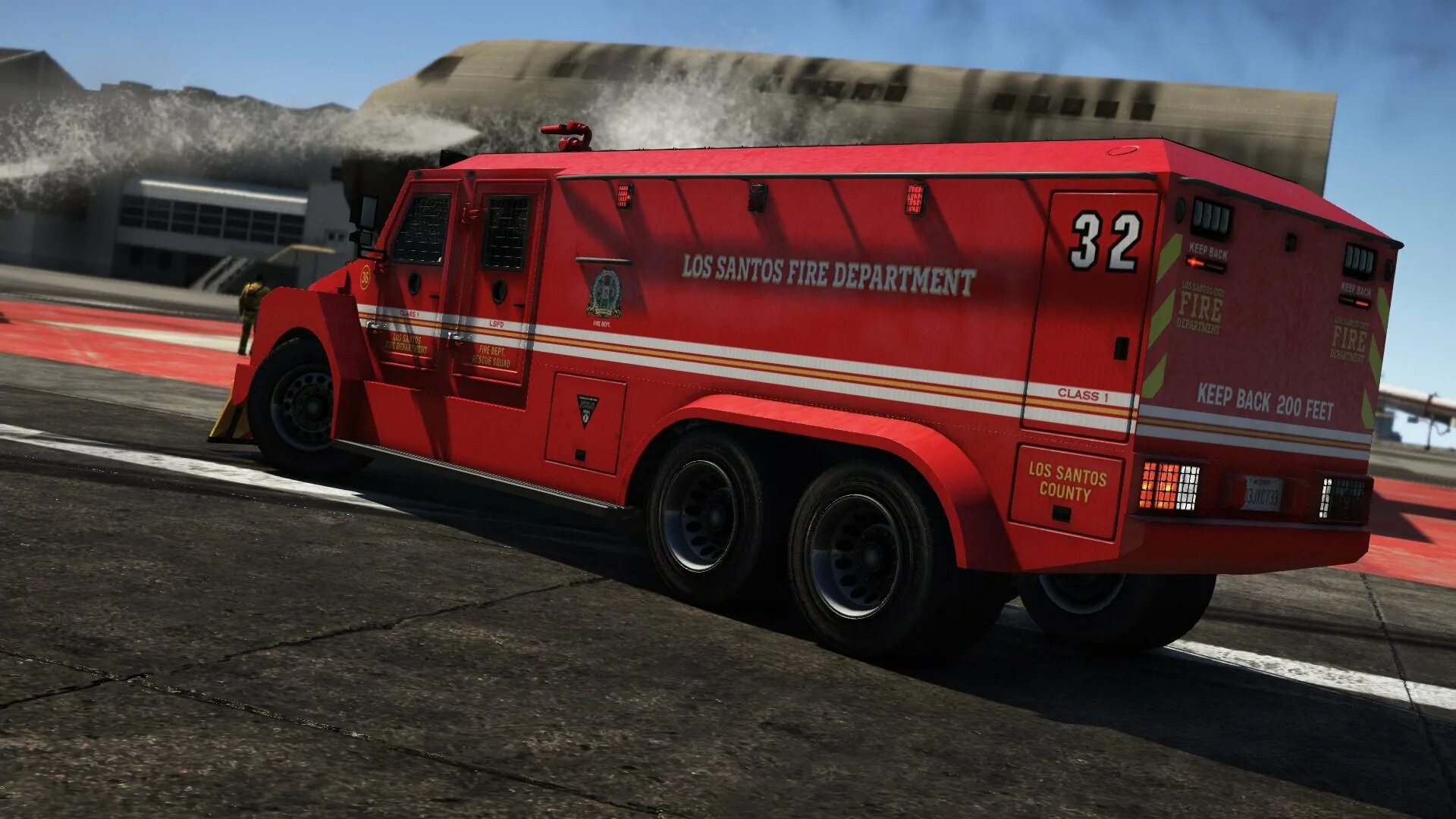 Гта 5 пожарная машина. GTA 5 los Santos Fire Department. Пожарный Департамент Лос Сантос. Ford f450 Ambulance GTA 5. GTA 5 Fire Department.