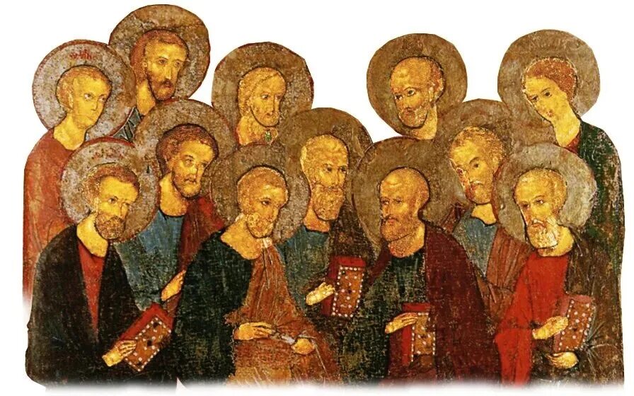 25 го святых апостолов. «Двенадцать апостолов» (XIV В.).. Двенадцать апостолов Византийская икона.