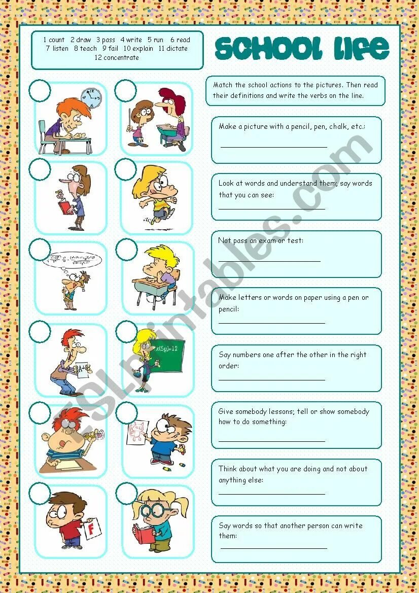 Worksheets по теме образование. School subjects упражнения. School Life Worksheets. Worksheets English School.