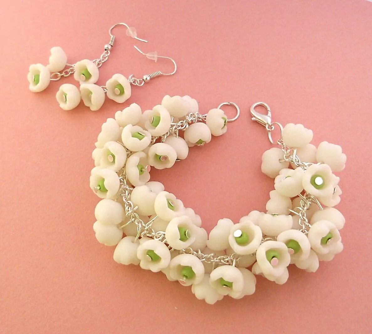 Украшения для суккулентов. Бижутерия из полимерной глины. Лепка украшений из полимерной глины. Необычные украшения. Колье из полимерной глины.