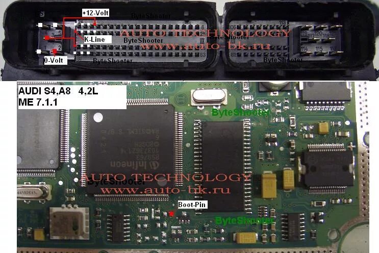 Me 7.1 1 подключение на столе Reading EEPROM ME7x Bosch 7.1.1 (or 7.5) Bentley ECUs with KTag