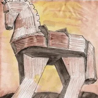 Троянский конь нарисовать 5 класс